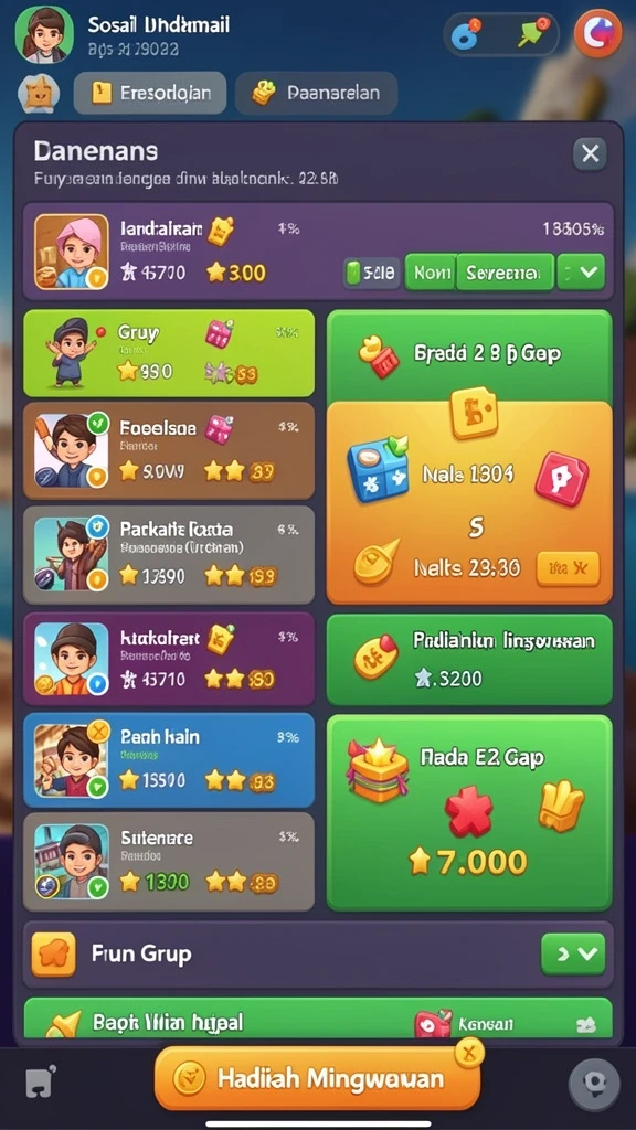 puncaktoto - Tampilan antarmuka pengguna yang menarik dan modern.