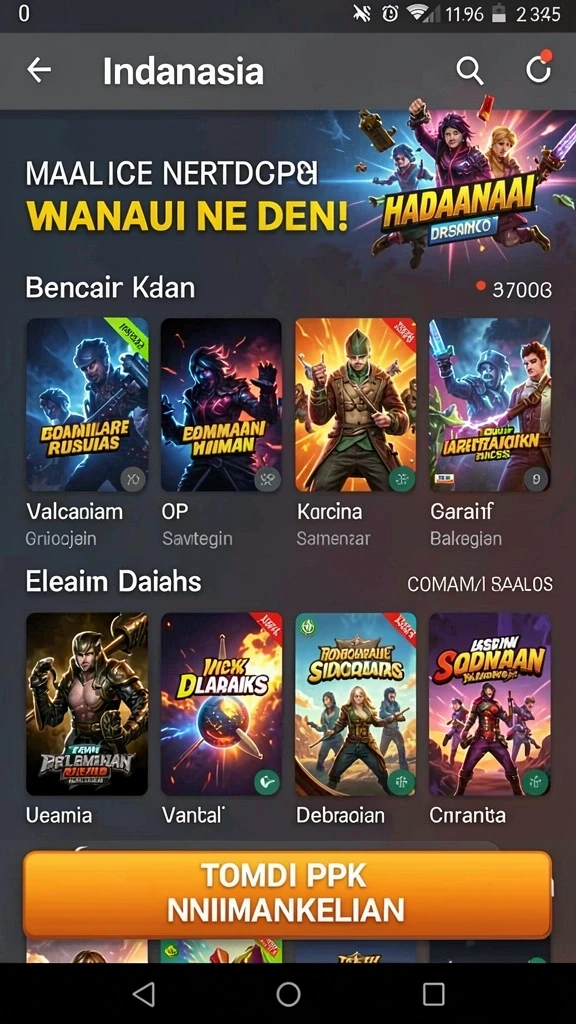surga55 - Screenshot menunjukkan variasi game yang dapat dipilih oleh pengguna.